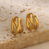 Wholesale Stainless Steel Love Bow Earrings With Star And U Shape Electroplated For Women