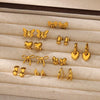 Wholesale Stainless Steel Love Bow Earrings With Star And U Shape Electroplated For Women