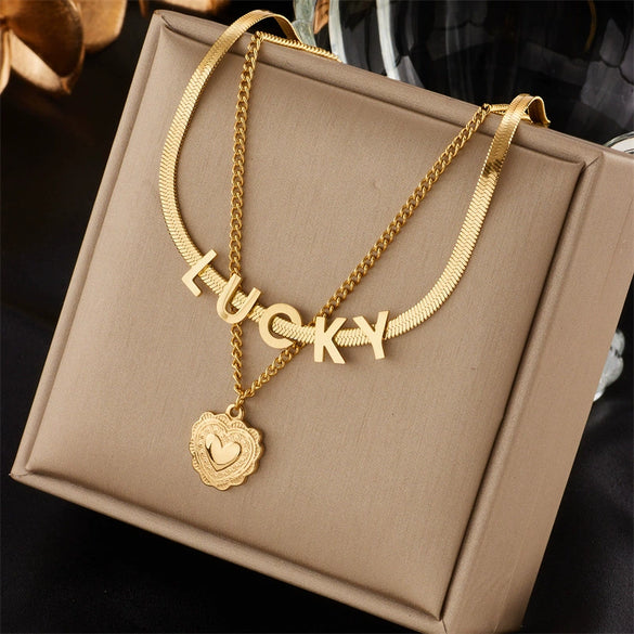 Wholesale Stainless Steel Love Butterfly Pendant Necklace With Electroplating Treatment For Women