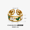 Wholesale Stainless Steel Love Drop Oil Opening Ring For Women With Heart Shape And Electroplating Design