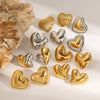 Wholesale Stainless Steel Love Earrings With Geometric Pattern And Electroplating Treatment For Women
