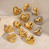 Wholesale Stainless Steel Love Earrings With Geometric Pattern And Electroplating Treatment For Women