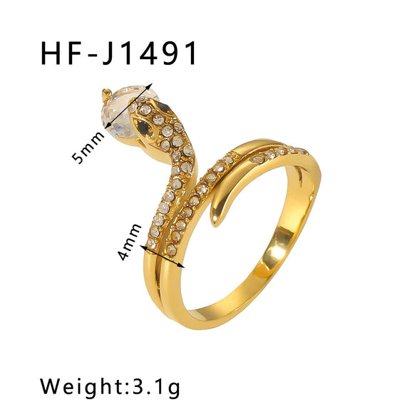 Wholesale Stainless Steel Love Inlaid Zircon Croissant Five Pointed Star Couple Ring With 18K Vacuum Plating In Furnace