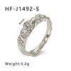 Wholesale Stainless Steel Love Inlaid Zircon Croissant Five Pointed Star Couple Ring With 18K Vacuum Plating In Furnace