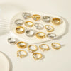 Wholesale Stainless Steel Love Inlaid Zircon Croissant Five Pointed Star Couple Ring With 18K Vacuum Plating In Furnace