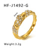 Wholesale Stainless Steel Love Inlaid Zircon Croissant Five Pointed Star Couple Ring With 18K Vacuum Plating In Furnace