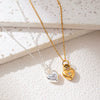 Wholesale Stainless Steel Love Lock Heart Shape Necklace Furnace Vacuum Plated 18K Gold Color