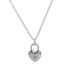 Wholesale Stainless Steel Love Lock Heart Shape Necklace Furnace Vacuum Plated 18K Gold Color
