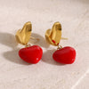 Wholesale Stainless Steel Love Oil Drop Earrings With Niche Design And Electroplating Process For Women