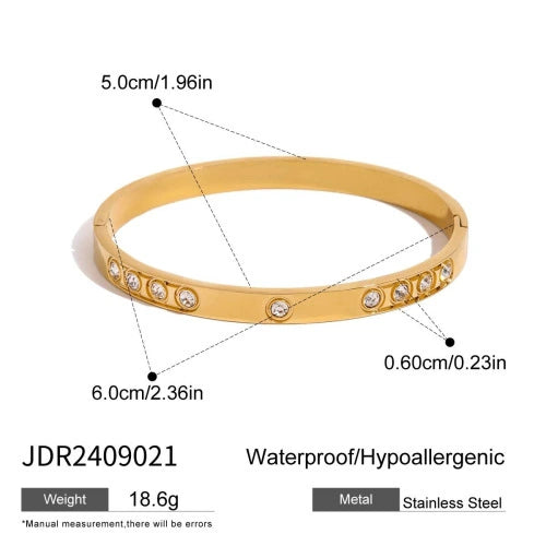 Wholesale Stainless Steel Love Opening Bracelet With Electroplating Treatment