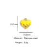 Wholesale Stainless Steel Love Peach Heart Pendant Jewelry Accessories With Oil Dropping Pattern Handmade