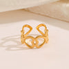 Wholesale Stainless Steel Love Ring With Heart Shape And Electroplating For Women