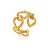 Wholesale Stainless Steel Love Ring With Heart Shape And Electroplating For Women