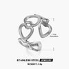 Wholesale Stainless Steel Love Ring With Heart Shape And Electroplating For Women