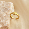Wholesale Stainless Steel Love Ring With Heart Shape Natural Style Electroplated 18K Gold