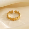 Wholesale Stainless Steel Love Ring With Heart Shape Pattern 18K Gold Plated For Women