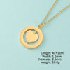 Wholesale Stainless Steel Love Rotatable Double Round Necklace Jewelry Clavicle Chain With Geometric Style