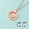 Wholesale Stainless Steel Love Rotatable Double Round Necklace Jewelry Clavicle Chain With Geometric Style