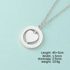 Wholesale Stainless Steel Love Rotatable Double Round Necklace Jewelry Clavicle Chain With Geometric Style