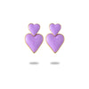 Wholesale Stainless Steel Love Shaped Electroplated Fashionable Women's Earrings