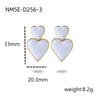 Wholesale Stainless Steel Love Shaped Electroplated Fashionable Women's Earrings