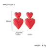 Wholesale Stainless Steel Love Shaped Electroplated Fashionable Women's Earrings