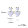 Wholesale Stainless Steel Love Shaped Electroplated Fashionable Women's Earrings