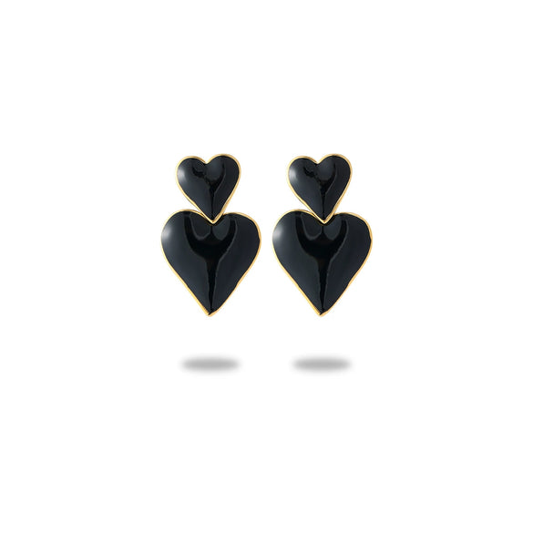 Wholesale Stainless Steel Love Shaped Electroplated Fashionable Women's Earrings