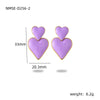 Wholesale Stainless Steel Love Shaped Electroplated Fashionable Women's Earrings