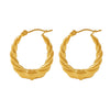 Wholesale Stainless Steel Love Thread Heart Geometric Earrings Plated With Gold