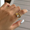 Wholesale Stainless Steel Love Zircon Heart Ring With Electroplating