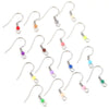 Wholesale Stainless Steel Lovely Totem Pattern Round Bead Ear Hook Spring Ear Hook Color Earrings Accessories With Gold Electroplating