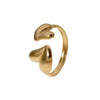 Wholesale Stainless Steel Loveshaped Goldplated Open Ring With Cold Style And Electroplating For Women