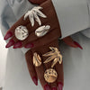 Wholesale Stainless Steel Maple Leaf Ring With Geometric Design And Electroplating For Women