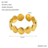Wholesale Stainless Steel Marine Elements Fashion Geometric Ring Jewelry With Electroplating For Women