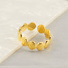 Wholesale Stainless Steel Marine Elements Fashion Geometric Ring Jewelry With Electroplating For Women