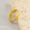 Wholesale Stainless Steel Marine Elements Fashion Geometric Ring Jewelry With Electroplating For Women