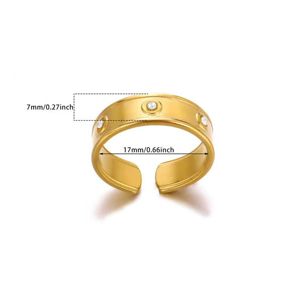 Wholesale Stainless Steel Marine Elements Starfish Open Ring Electroplated For Women