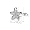 Wholesale Stainless Steel Marine Elements Starfish Open Ring Electroplated For Women