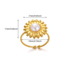 Wholesale Stainless Steel Marine Elements Starfish Open Ring Electroplated For Women