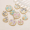 Wholesale Stainless Steel Marine Style Pendants With Shells Mermaids Turtles Square Oval Shapes Electroplated