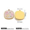 Wholesale Stainless Steel Marine Style Pendants With Shells Mermaids Turtles Square Oval Shapes Electroplated