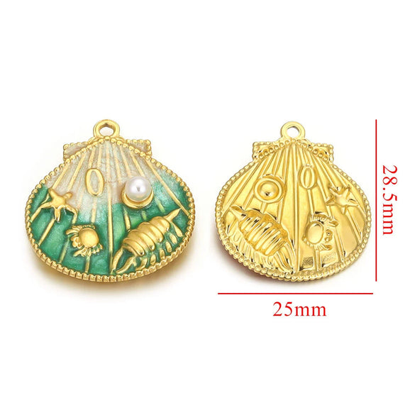Wholesale Stainless Steel Marine Theme Jewelry Pendant With Electroplating Dripping Oil Craft And Original Design Animal Style
