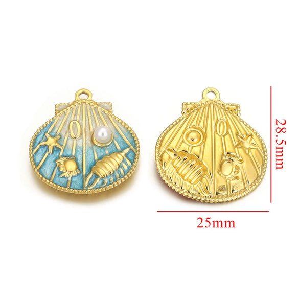 Wholesale Stainless Steel Marine Theme Jewelry Pendant With Electroplating Dripping Oil Craft And Original Design Animal Style
