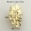 Wholesale Stainless Steel Medievalstyle Ginkgo Leaf Stacked Long Earrings Plated With Gold