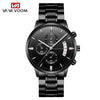 Wholesale Stainless Steel Men's Leisure Quartz Watch With Round Dial Waterproof