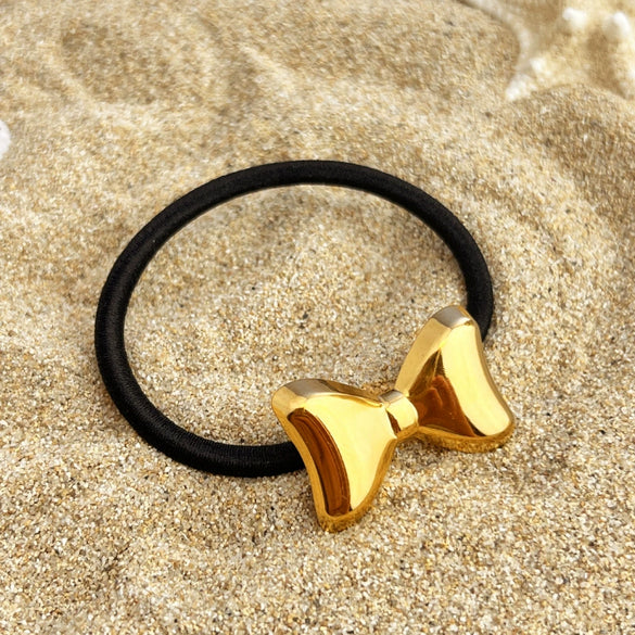 Wholesale Stainless Steel Metal Heartshaped Crescent Geometric Elastic Hair Rope Hair Accessories With Electroplating Treatment