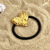 Wholesale Stainless Steel Metal Heartshaped Crescent Geometric Elastic Hair Rope Hair Accessories With Electroplating Treatment