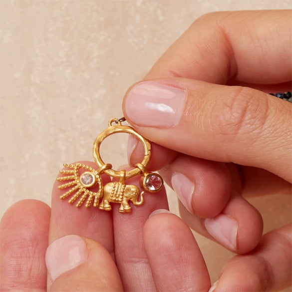 Wholesale Stainless Steel Mini Elephant Lotus Love Pendant Necklace With Vacuum Plating 18K Gold Color