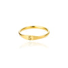 Wholesale Stainless Steel Mini Initial Ring Stacking Style With Letters Electroplated For Men And Women
